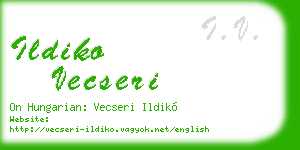 ildiko vecseri business card
