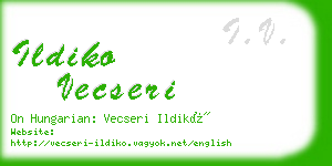 ildiko vecseri business card